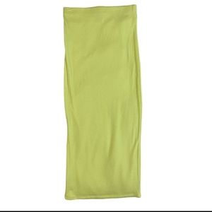 Lime green Midi Skirt